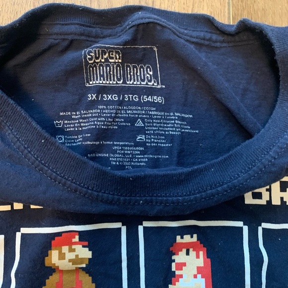 Super Mario Bros Character Grid T-Shirt size 3X - Picture 7 of 7